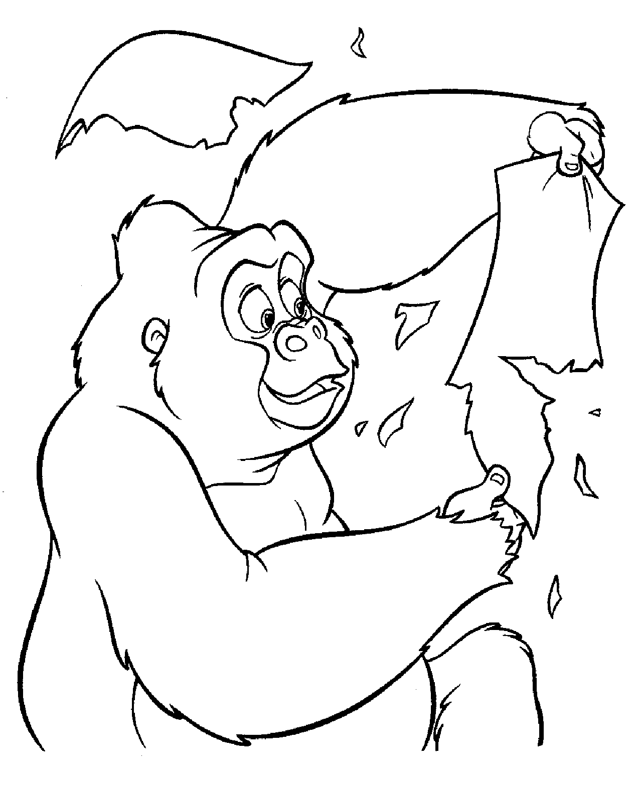 Tarzan en pleine action dans la jungle