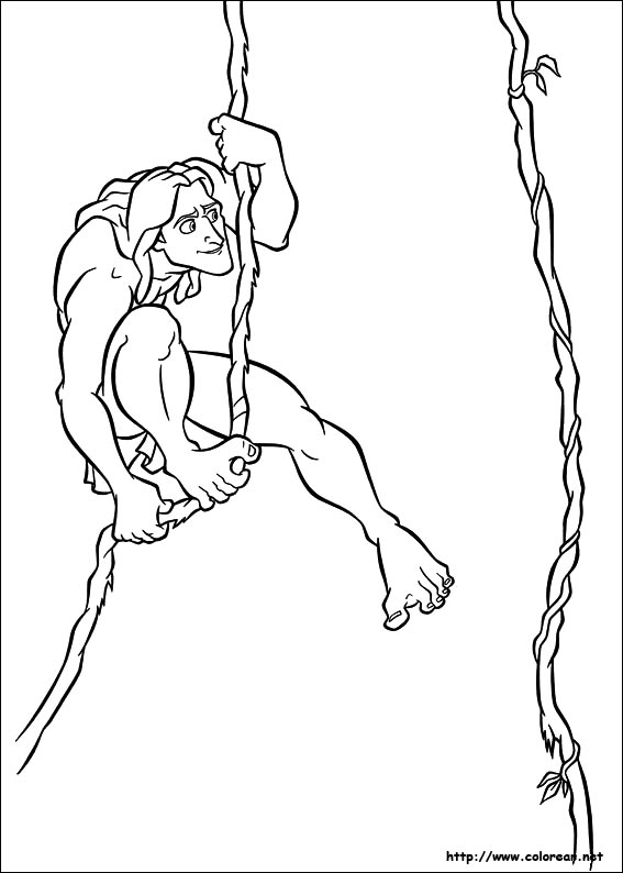 Tarzan en pleine aventure dans la jungle