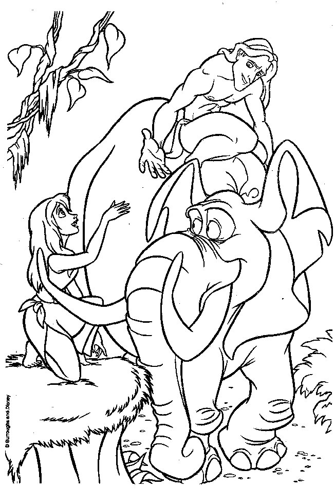 Tarzan en pleine action dans la jungle