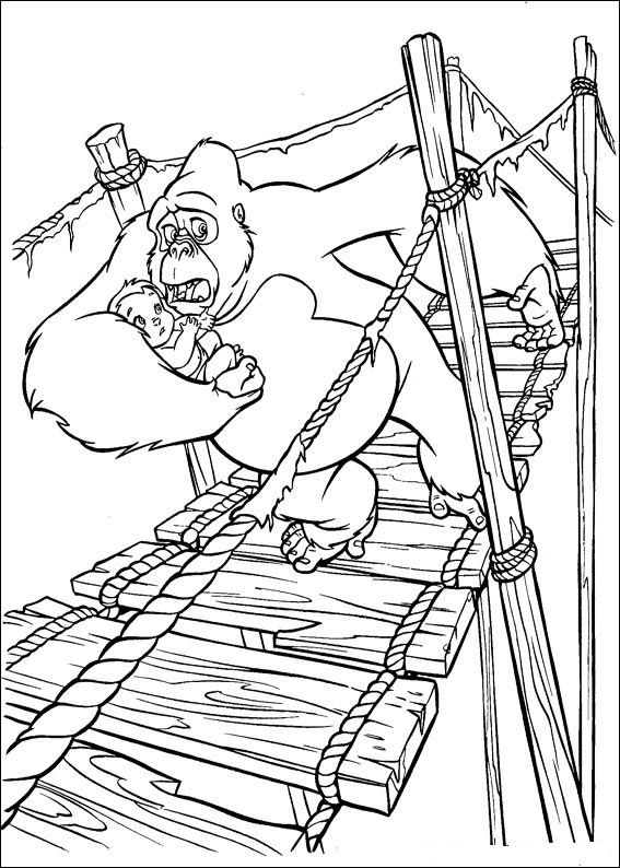Tarzan en pleine exploration dans la jungle