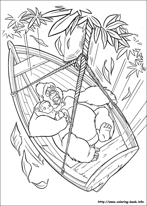 Tarzan en pleine action dans la jungle