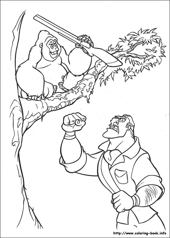 Tarzan se balançant dans la jungle