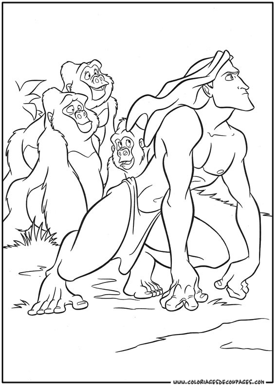 Tarzan en pleine action dans la jungle
