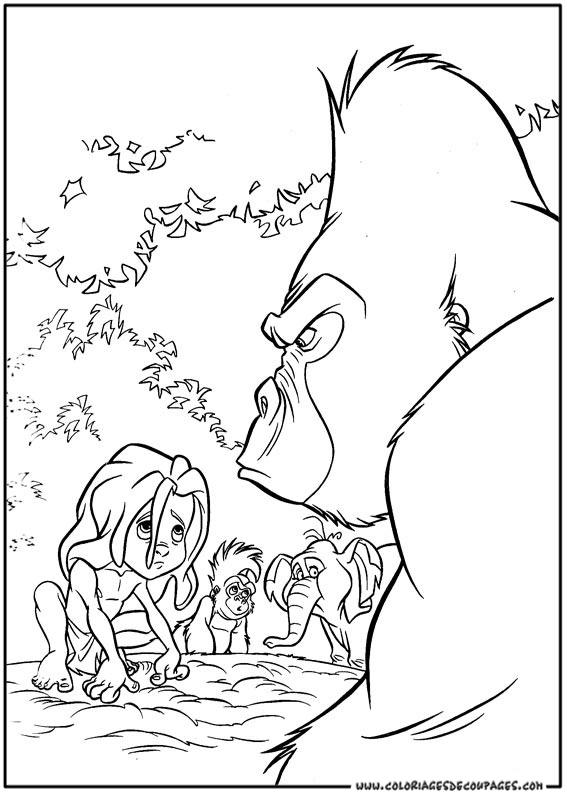 Tarzan en pleine action dans la jungle
