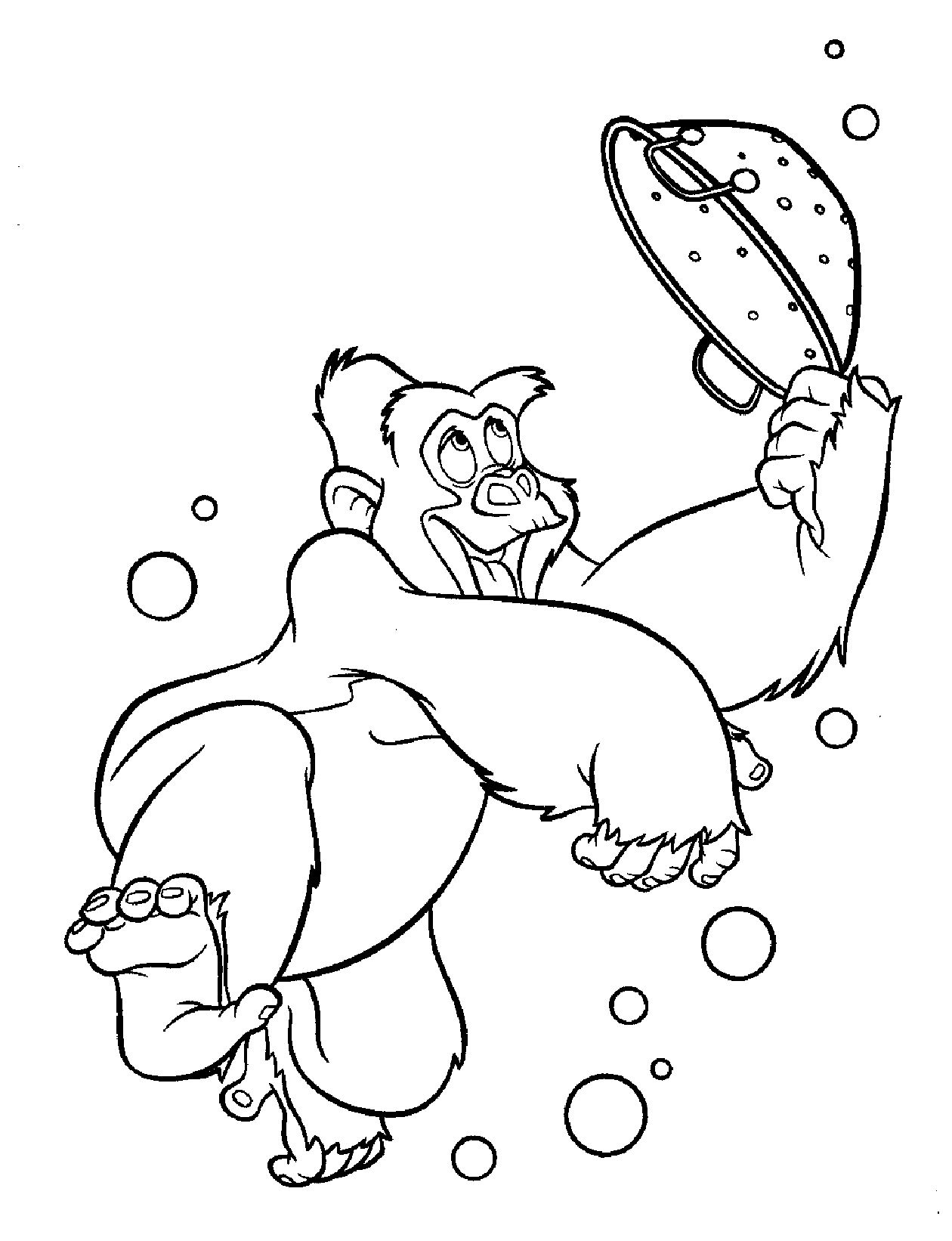 Tarzan en pleine action dans la jungle