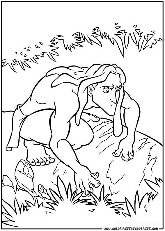 Tarzan en pleine action dans la jungle