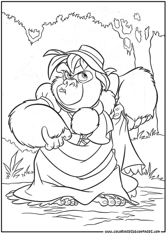 Tarzan en pleine action dans la jungle
