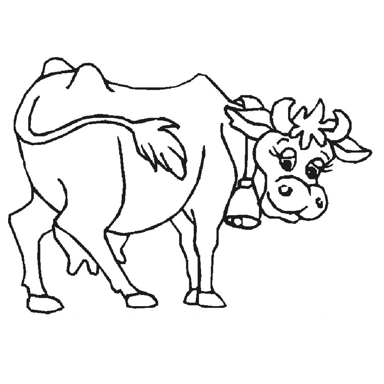 Coloriage d'un taureau majestueux dans un décor pastoral