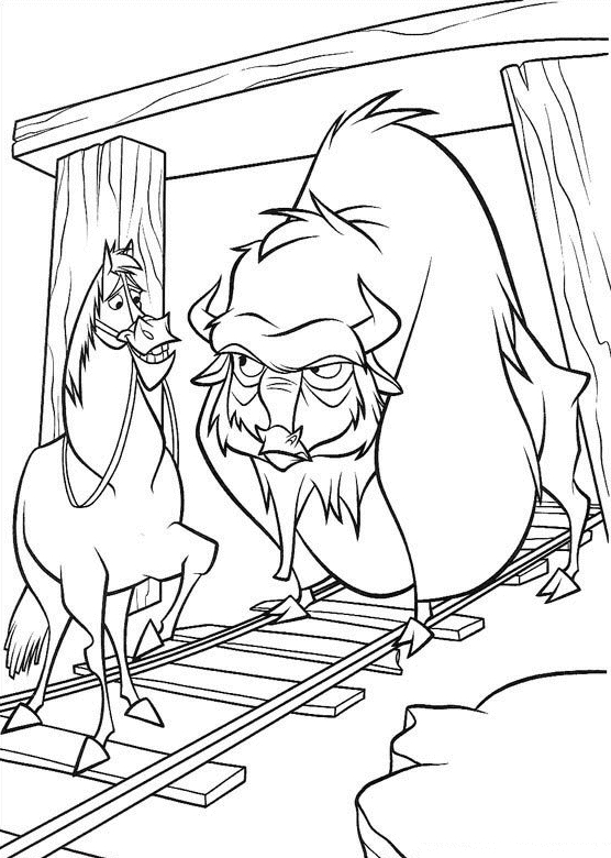 Coloriage d'un taureau majestueux dans un décor naturel