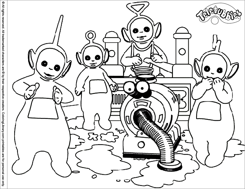 Les Teletubbies jouant dans un paysage ensoleillé