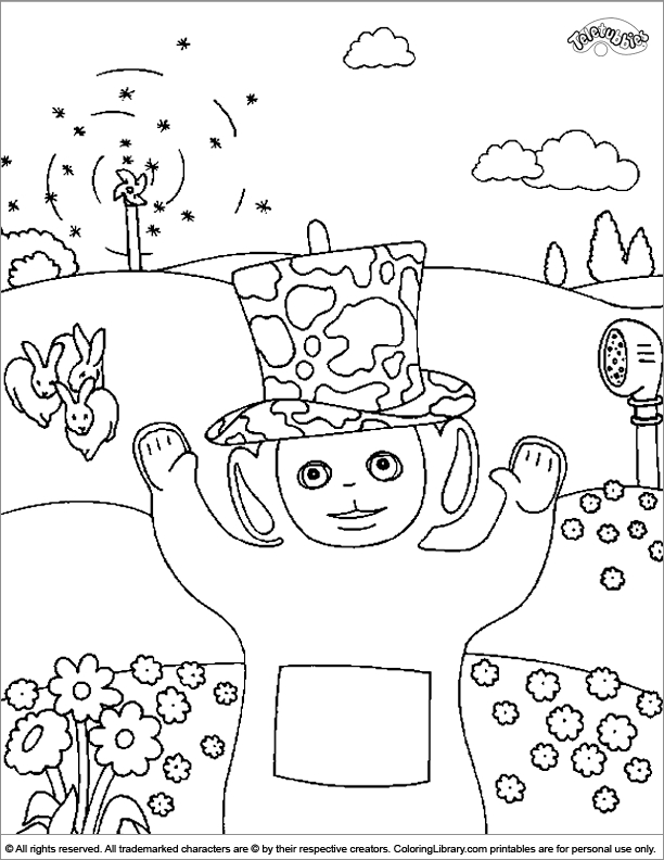 Les Teletubbies en pleine activité sous un ciel ensoleillé