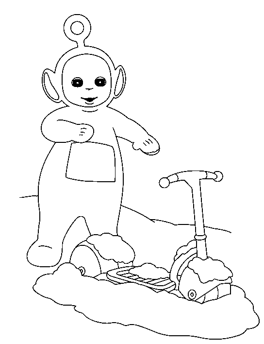 Les Teletubbies s'amusent dans un champ verdoyant