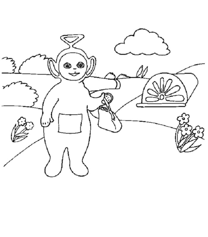 Les Teletubbies en pleine activité sur un terrain verdoyant Les Teletubbies en pleine activité sur un terrain verdoyant