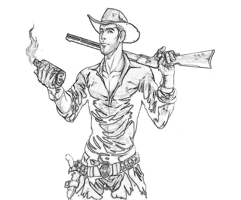Coloriage de Rick Grimes en action dans un paysage apocalyptique Coloriage de Rick Grimes en action dans un paysage apocalyptique