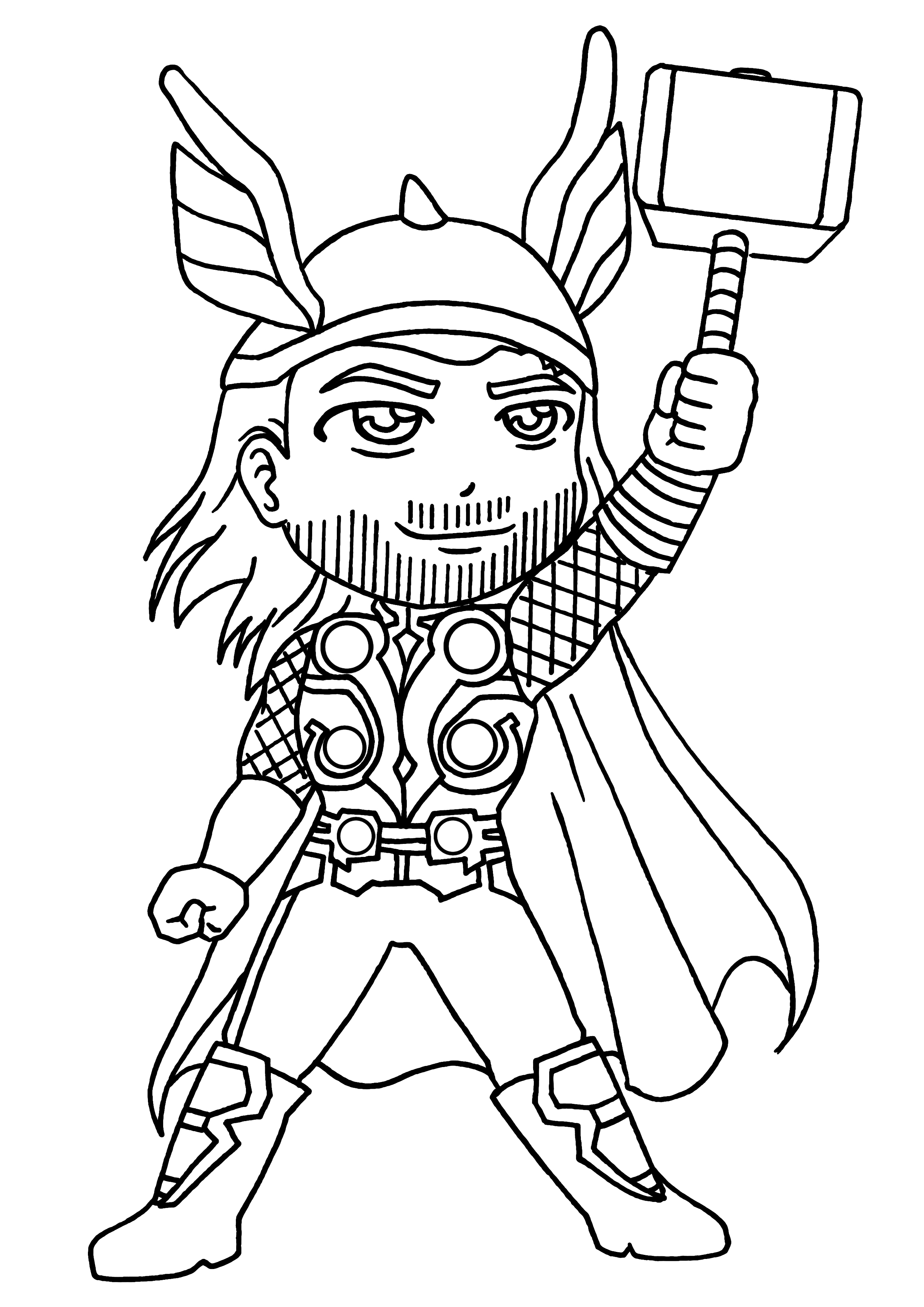 Thor brandissant son marteau dans une scène de bataille