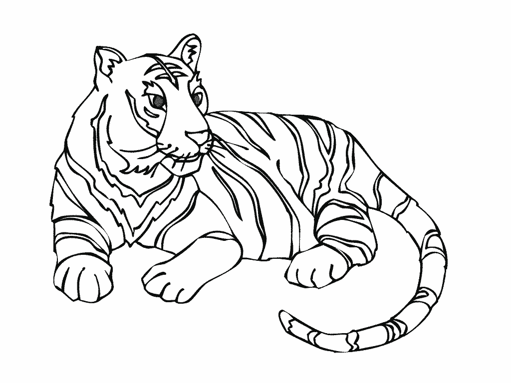 Un tigre majestueux se reposant dans la jungle