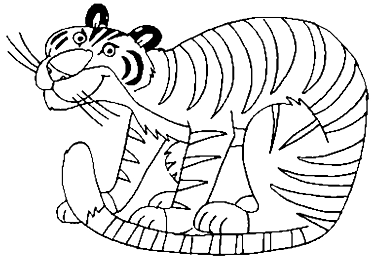 Un tigre majestueux se reposant dans son habitat naturel