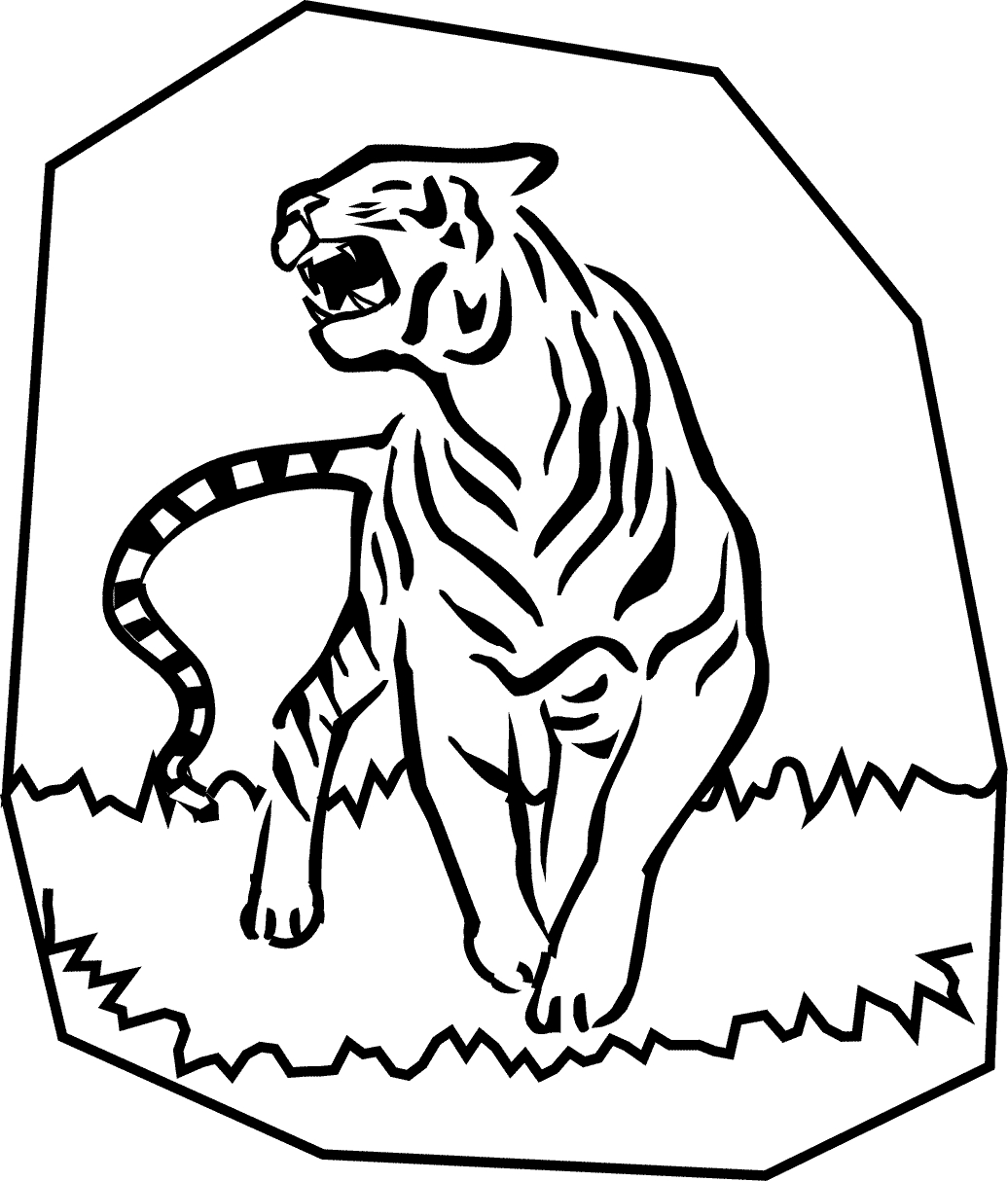 Un tigre majestueux se prélassant dans la savane