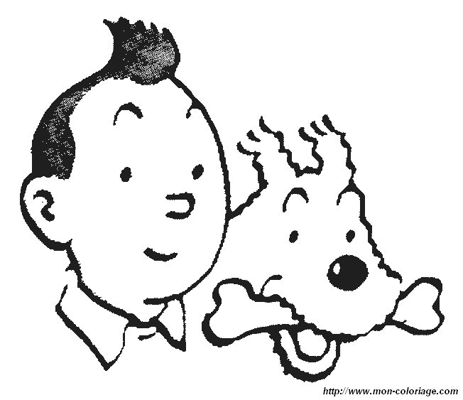 Tintin et Milou en exploration dans un décor mystérieux