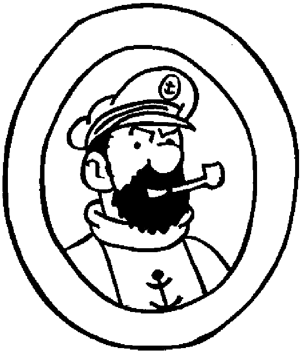 Tintin et le capitaine Haddock à la découverte d'un paysage maritime