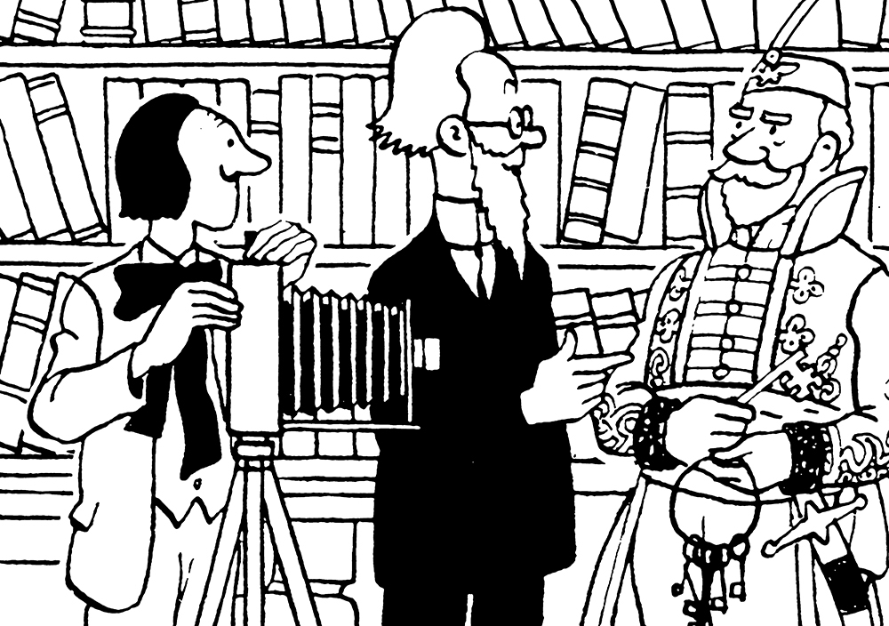Tintin et le capitaine Haddock à l'aventure dans un décor maritime