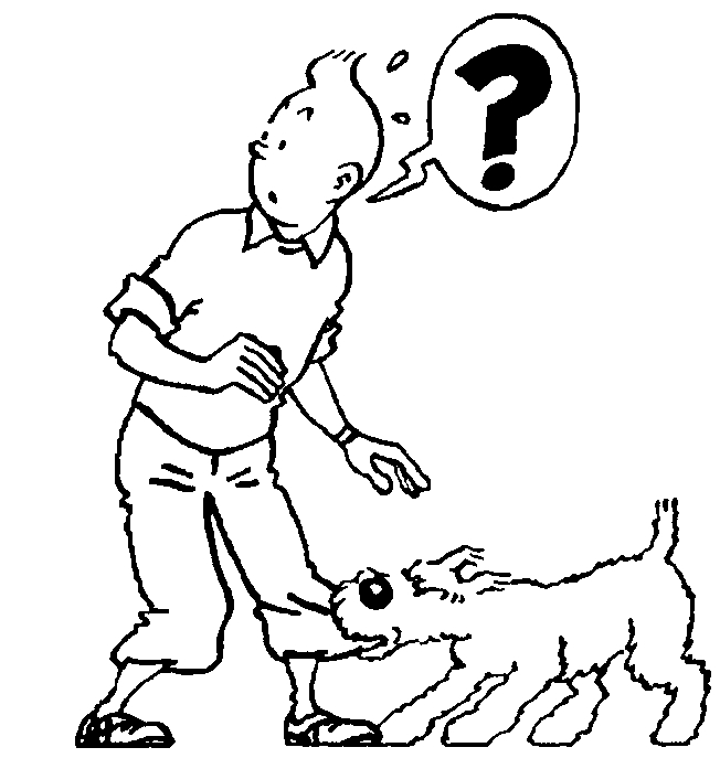 Tintin et Milou en mission dans un décor d'aventure