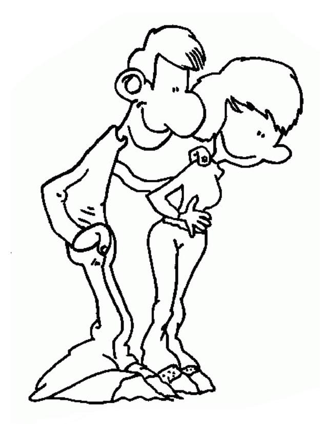 Coloriage de Titeuf en pleine aventure avec ses amis