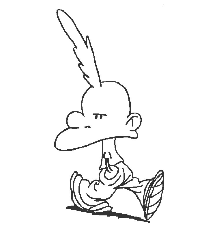 Coloriage de Titeuf en pleine aventure avec ses amis