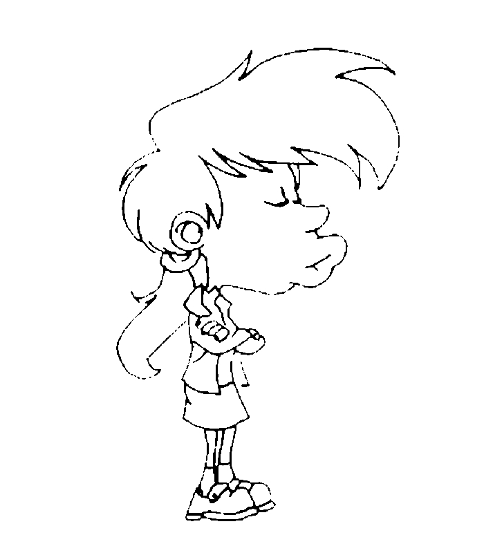 Titeuf en train de dessiner dans un parc
