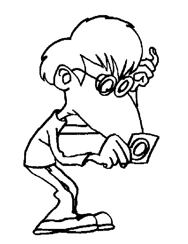 Coloriage de Titeuf en pleine aventure avec ses amis dans un décor ludique