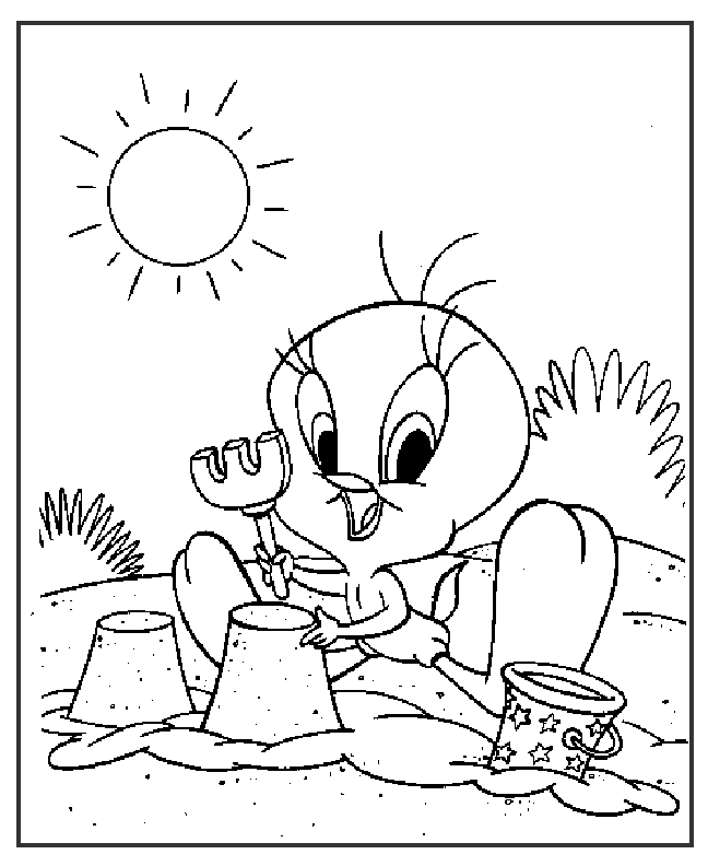 Titi et Grosminet en pleine aventure dans un décor animé