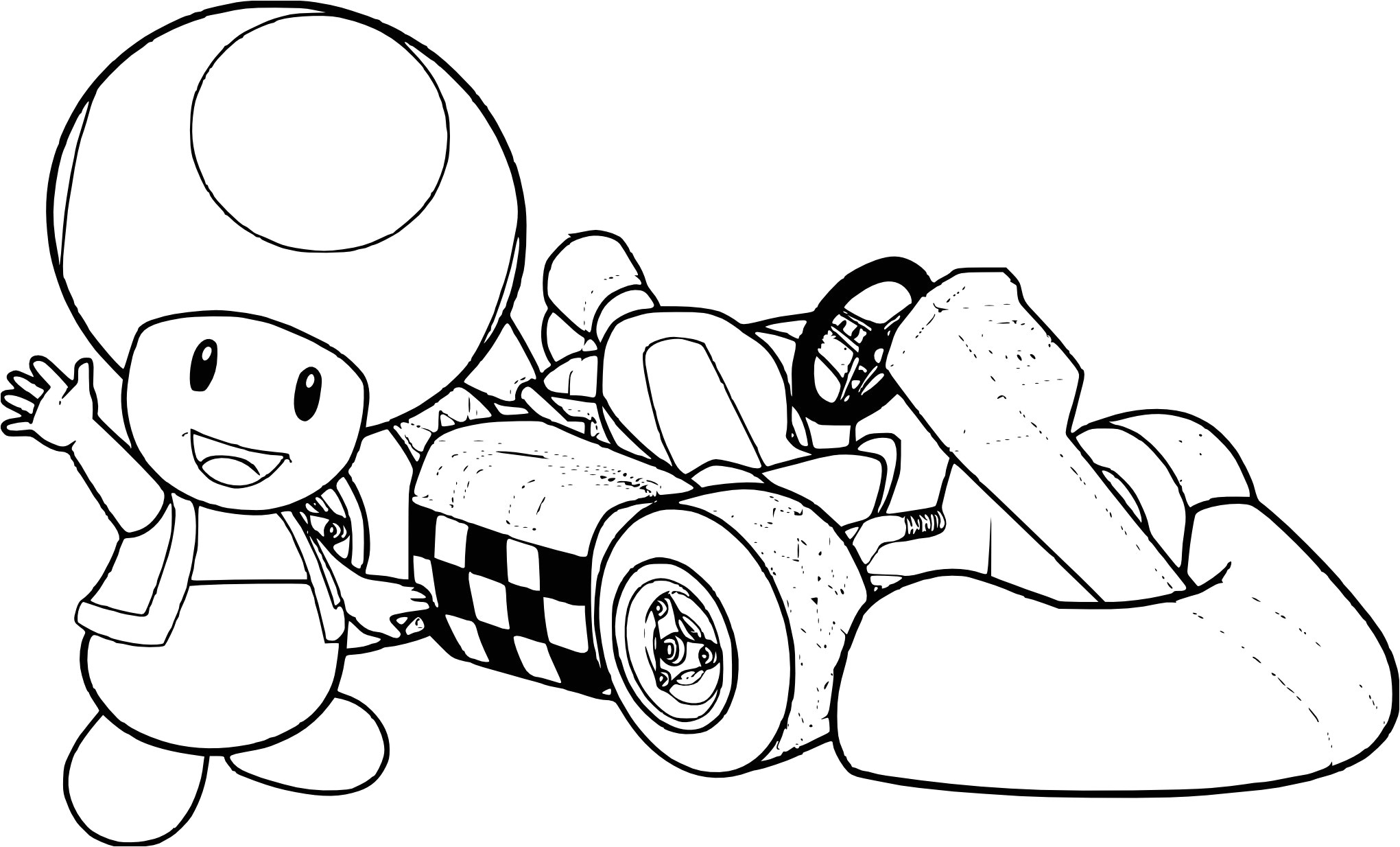 Toad en pleine aventure dans un environnement ludique