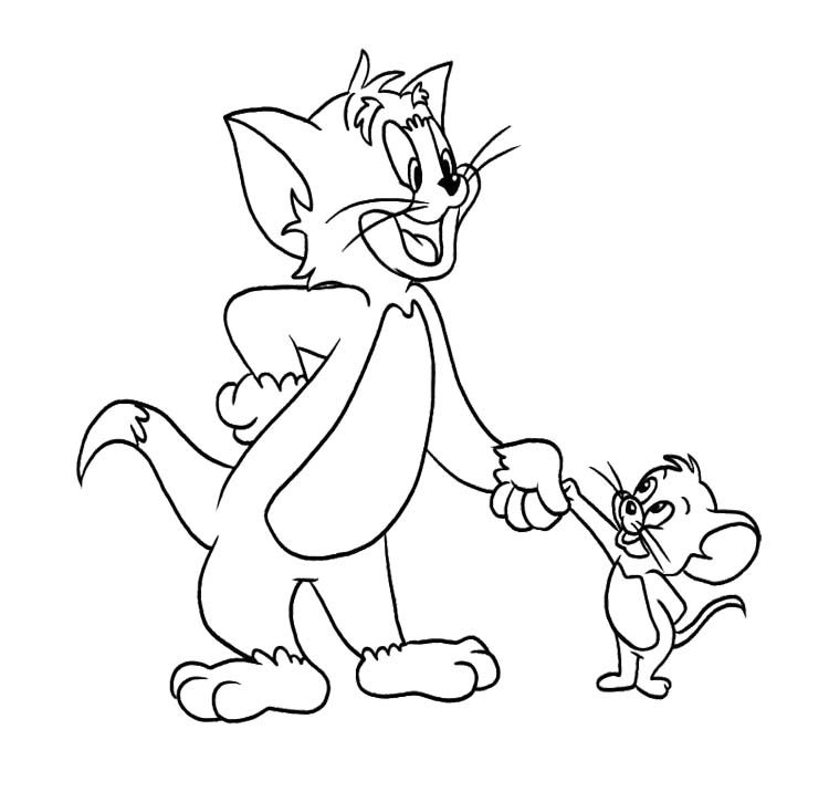 Tom et Jerry en pleine course dans un décor animé