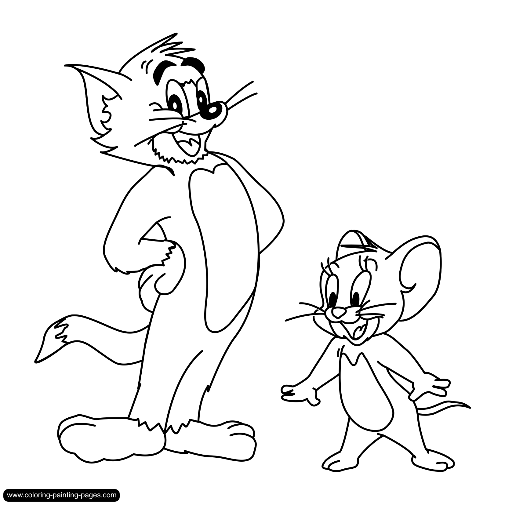 Tom et Jerry en pleine course-poursuite dans un décor animé