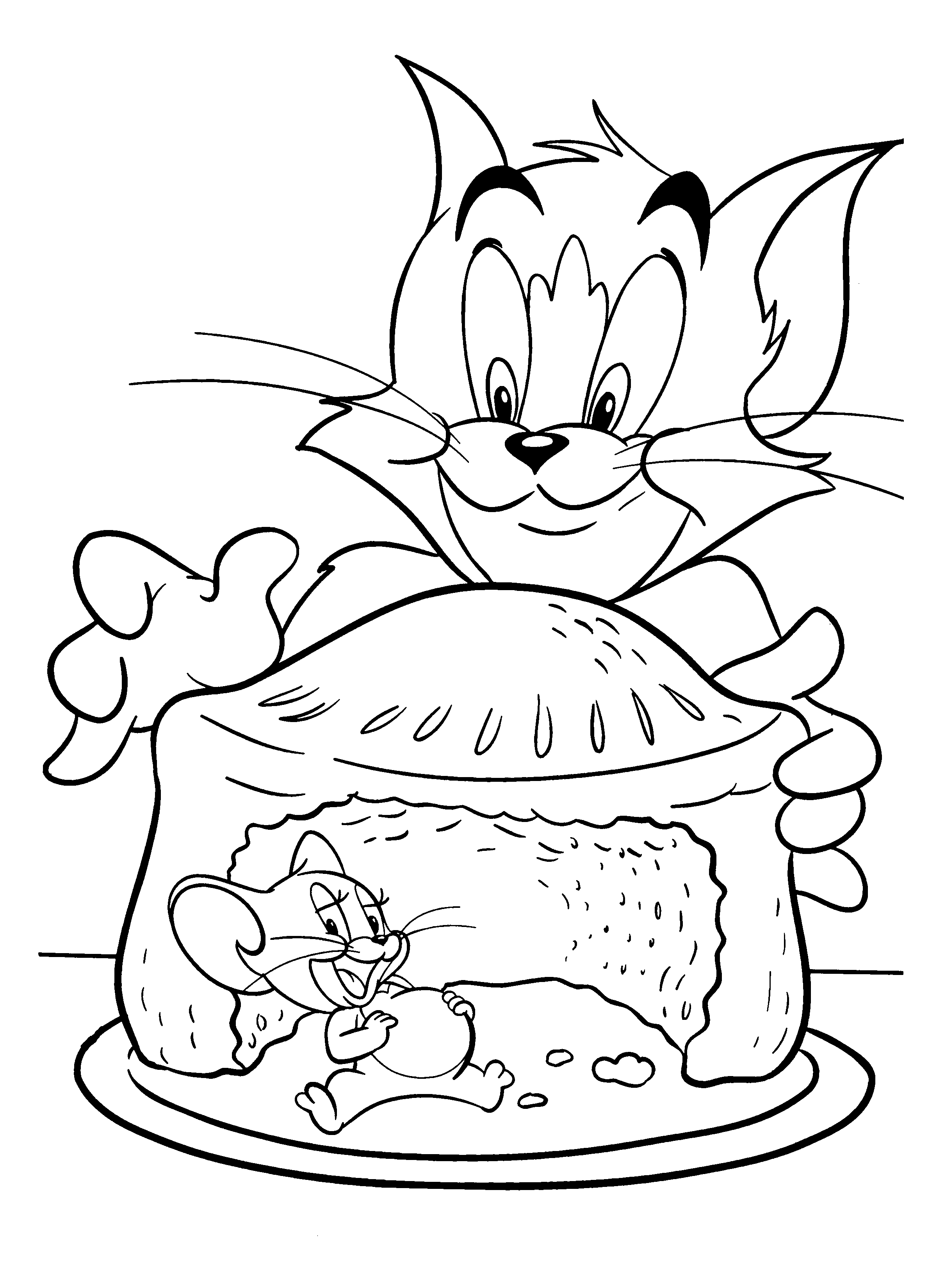 Tom et Jerry s'affrontent dans une scène de course