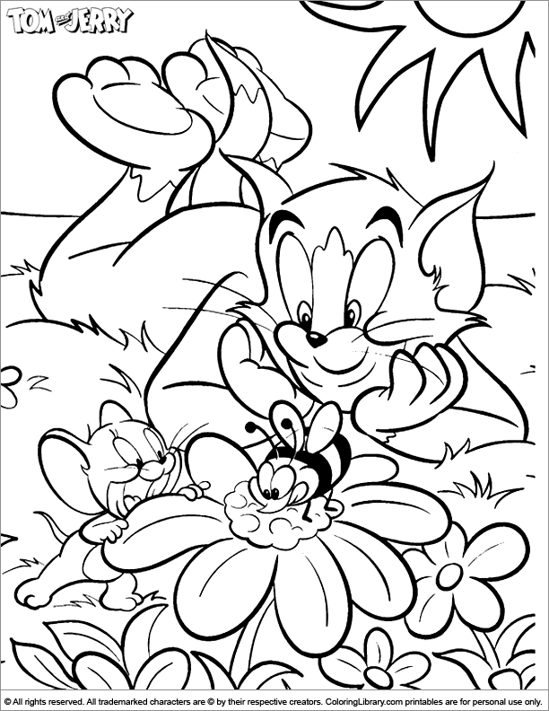 Tom et Jerry en pleine course poursuite dans un décor animé