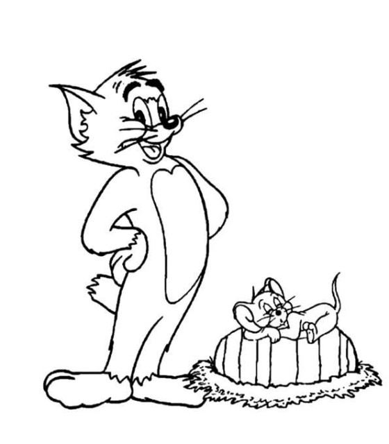 Tom et Jerry jouant ensemble dans un décor animé