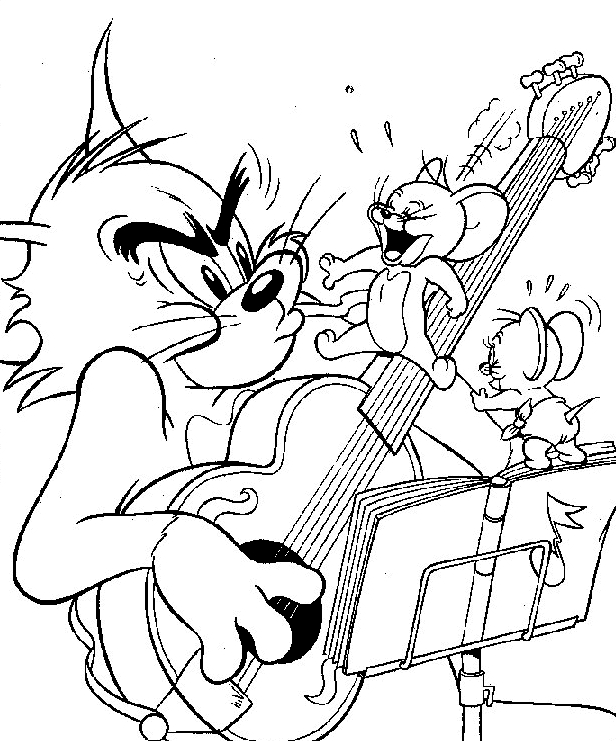 Tom et Jerry en pleine course dans un décor animé