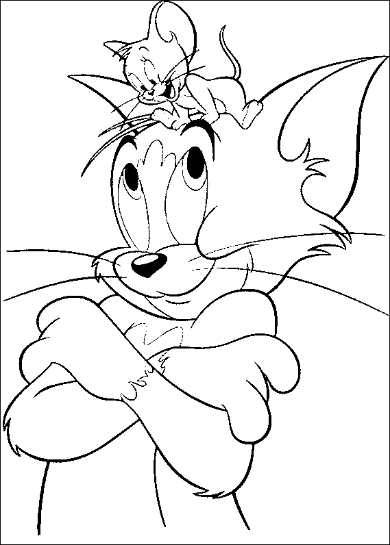 Tom et Jerry dans une scène de course effrénée