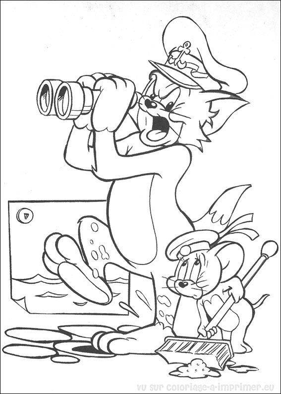 Tom et Jerry en pleine course dans un décor animé
