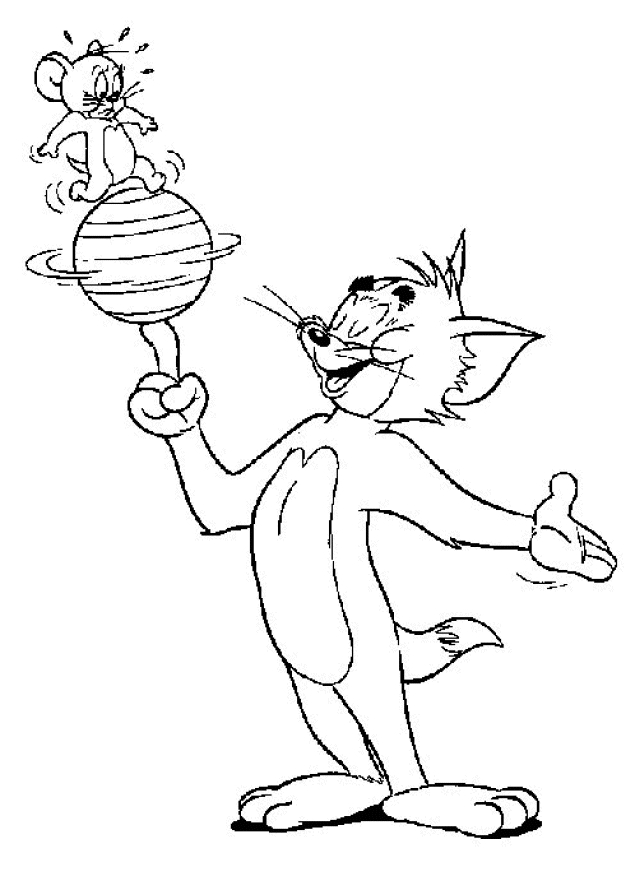 Tom et Jerry se poursuivent dans une scène animée
