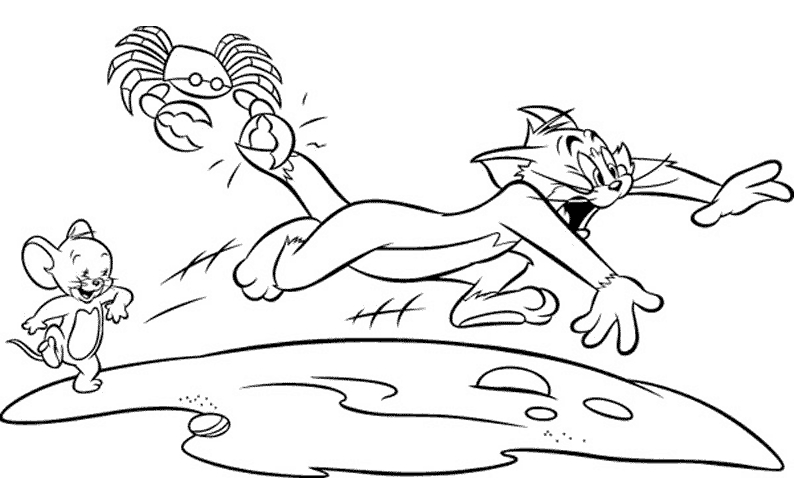 Tom et Jerry en pleine course dans un décor animé