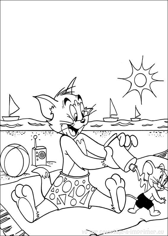 Tom et Jerry en plein affrontement dans un décor animé