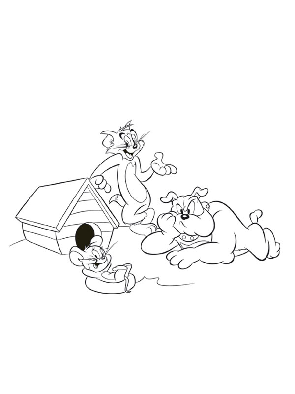 Tom et Jerry en pleine course dans un décor animé