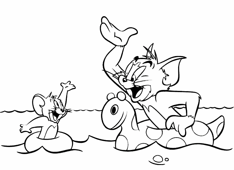 Tom et Jerry en pleine chasse dans un décor animé
