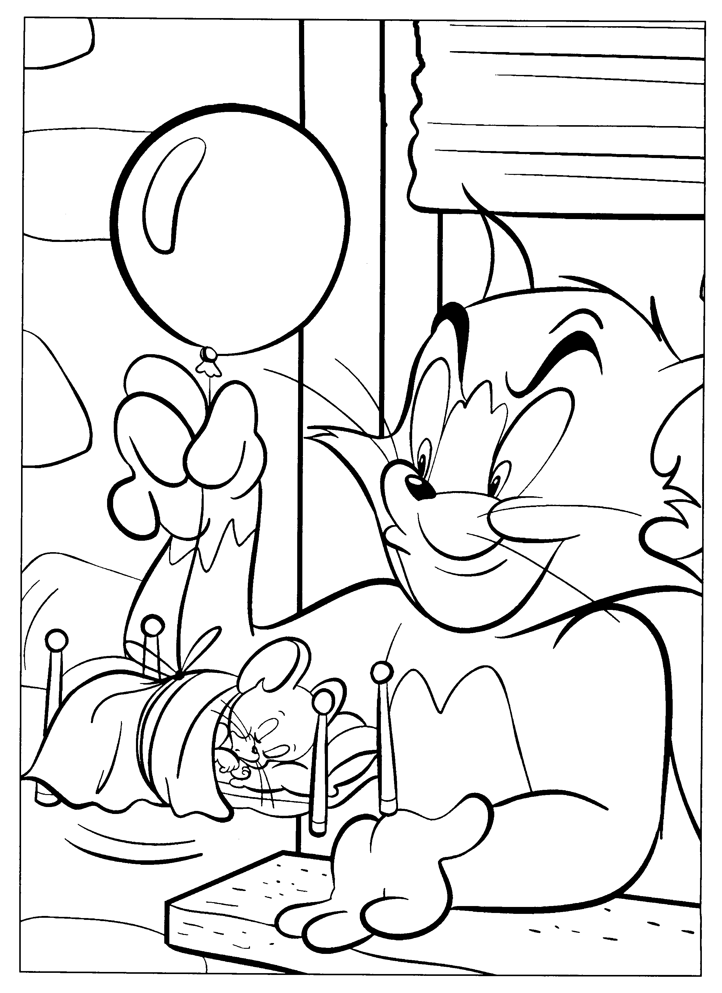 Tom et Jerry dans une scène de course effrénée
