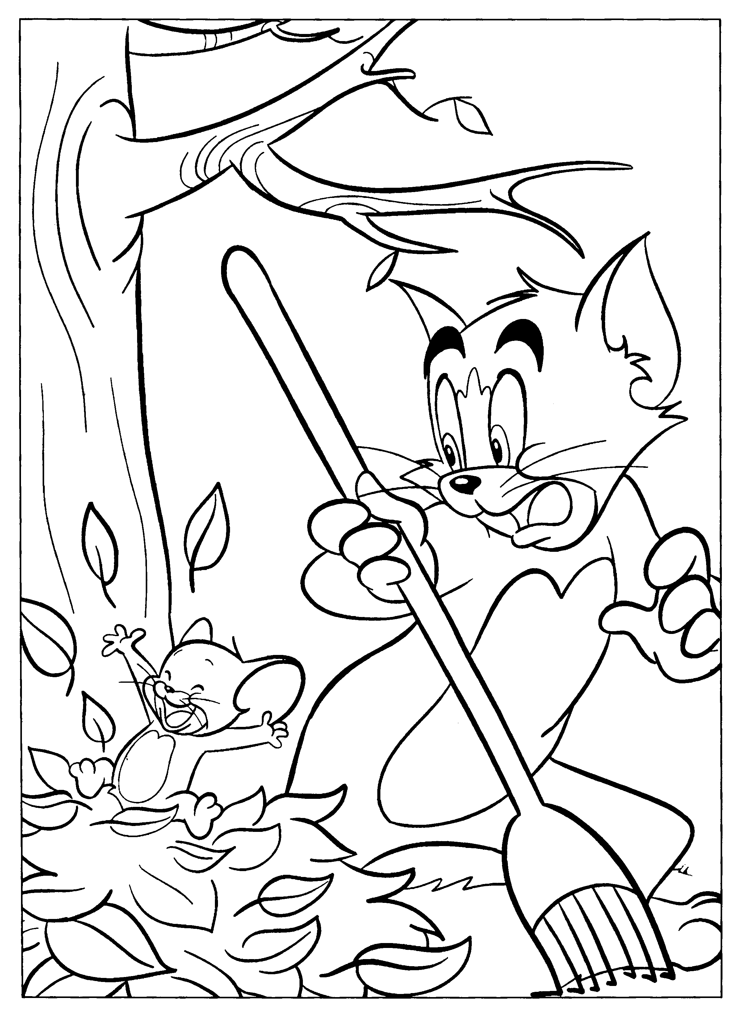 Tom et Jerry s'affrontent dans une scène de comédie animée