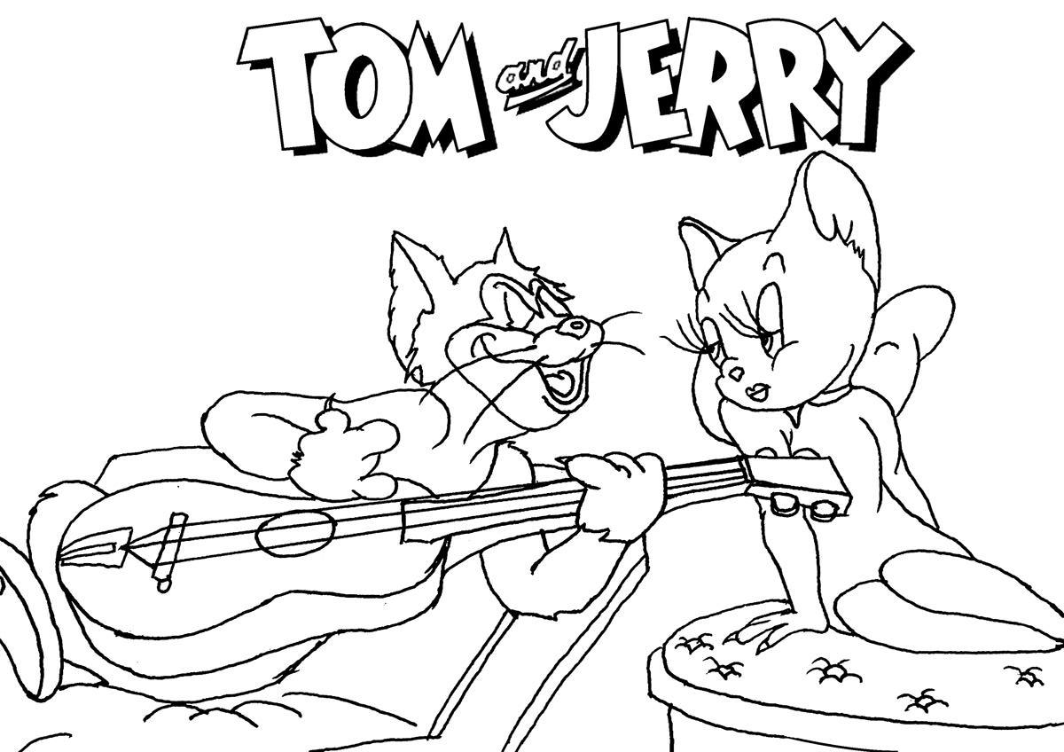 Tom et Jerry en pleine course poursuite dans un décor domestique