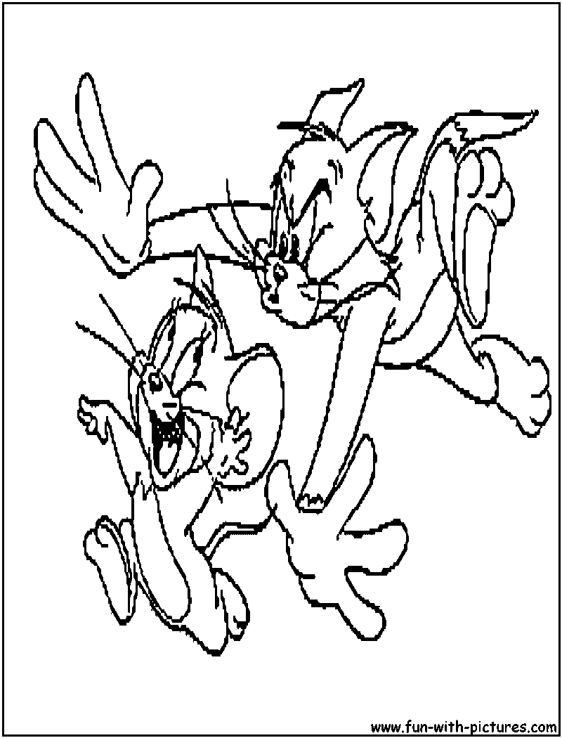 Tom et Jerry en pleine course dans un décor animé