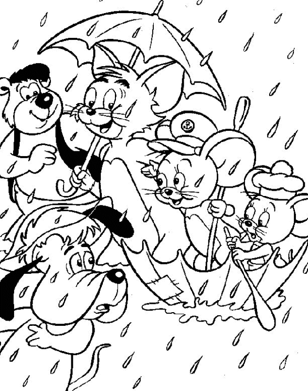 Tom et Jerry en pleine course-poursuite dans un décor intérieur